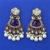 Indo Western Meenakari Earring with Mehndi Plating
