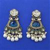 Indo Western Meenakari Earring with Mehndi Plating