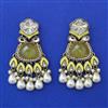 Indo Western Meenakari Earring with Mehndi Plating
