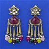 Indo Western Pearl Earring with Mehndi Plating