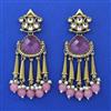 Indo Western Pearl Earring with Mehndi Plating