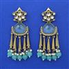 Indo Western Pearl Earring with Mehndi Plating