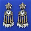 Indo Western Pearl Earring with Mehndi Plating