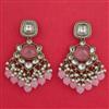 Indo Western Pearl Earring with Mehndi Plating