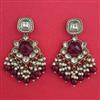 Indo Western Pearl Earring with Mehndi Plating
