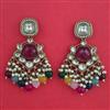 Indo Western Pearl Earring with Mehndi Plating