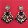Indo Western Pearl Earring with Mehndi Plating