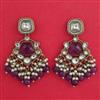 Indo Western Pearl Earring with Mehndi Plating