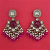 Indo Western Pearl Earring with Mehndi Plating