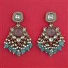 Indo Western Pearl Earring with Mehndi Plating