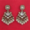 Indo Western Pearl Earring with Mehndi Plating