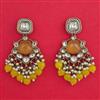 Indo Western Pearl Earring with Mehndi Plating