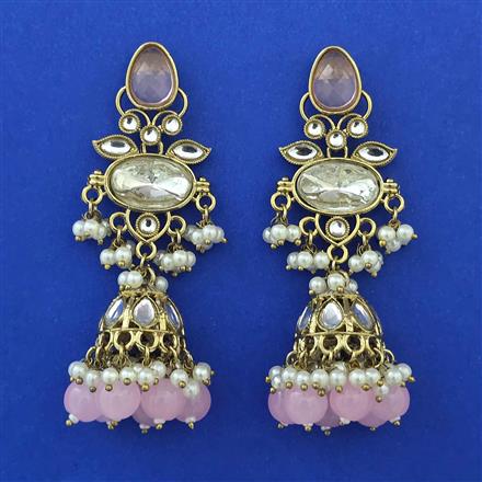 Indo Western Jhumki with Mehndi Plating