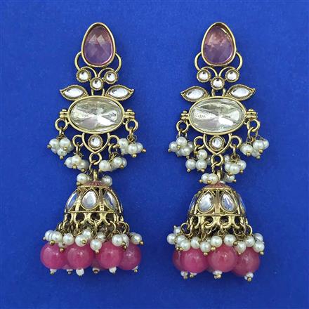 Indo Western Jhumki with Mehndi Plating