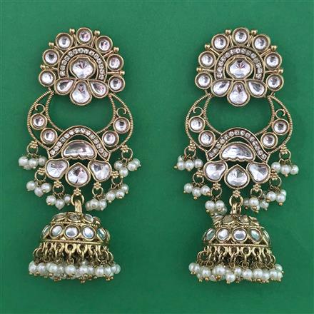 Indo Western Jhumki with Mehndi Plating