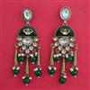 Indo Western Long Earring with Mehndi Plating