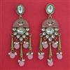 Indo Western Long Earring with Mehndi Plating