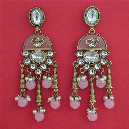 Indo Western Long Earring with Mehndi Plating