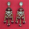 Indo Western Long Earring with Mehndi Plating