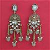 Indo Western Long Earring with Mehndi Plating