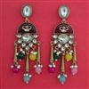 Indo Western Long Earring with Mehndi Plating