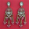 Indo Western Long Earring with Mehndi Plating