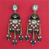 Indo Western Long Earring with Mehndi Plating