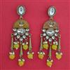 Indo Western Long Earring with Mehndi Plating