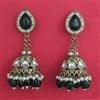 Indo Western Jhumki with Mehndi Plating