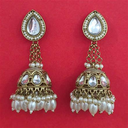 Indo Western Jhumki with Mehndi Plating