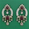 Indo Western Pearl Earring with Mehndi Plating