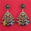 Indo Western Meenakari Earring with Mehndi Plating