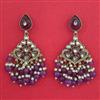 Indo Western Meenakari Earring with Mehndi Plating