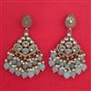 Indo Western Meenakari Earring with Mehndi Plating