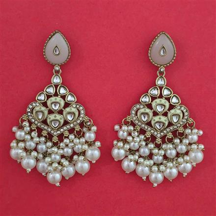 Indo Western Meenakari Earring with Mehndi Plating