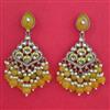 Indo Western Meenakari Earring with Mehndi Plating