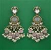 Indo Western Pearl Earring with Mehndi Plating