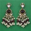 Indo Western Pearl Earring with Mehndi Plating