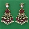 Indo Western Pearl Earring with Mehndi Plating