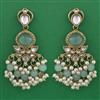 Indo Western Pearl Earring with Mehndi Plating