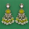 Indo Western Pearl Earring with Mehndi Plating