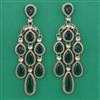 Indo Western Long Earring with Mehndi Plating