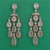 Indo Western Long Earring with Mehndi Plating