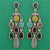 Indo Western Long Earring with Mehndi Plating