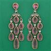 Indo Western Long Earring with Mehndi Plating