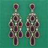 Indo Western Long Earring with Mehndi Plating