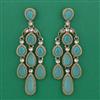 Indo Western Long Earring with Mehndi Plating