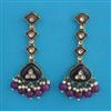 Indo Western Meenakari Earring with Mehndi Plating