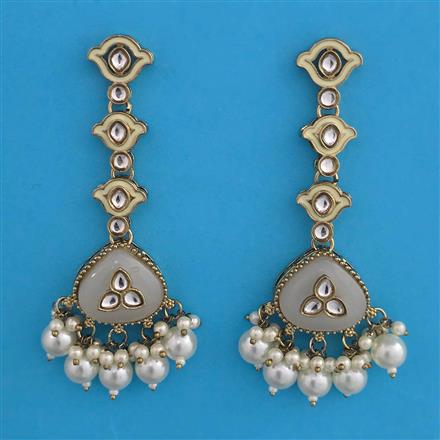 Indo Western Meenakari Earring with Mehndi Plating