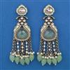 Indo Western Meenakari Earring with Mehndi Plating
